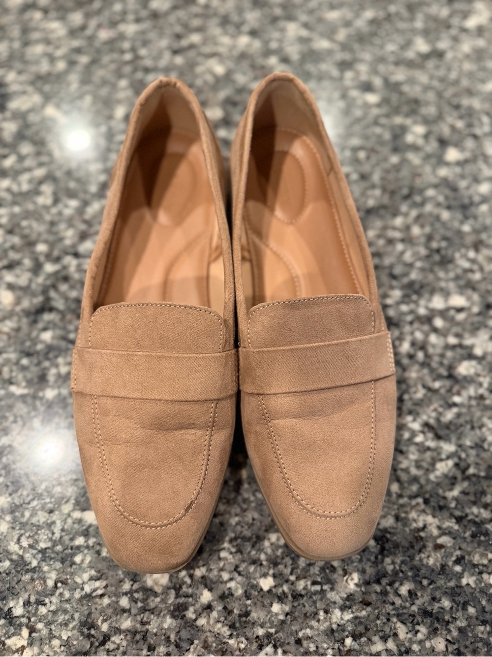 Old Navy Taupe Suede Penny Loafers
